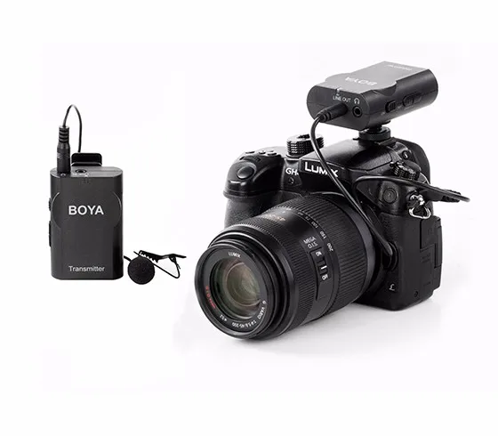 New BOYA BY-WM4 PRO K1/2  2.4GHz wireless microphone for iPhone, Ipad and most of Android devices,DSLR camera, Camcorder, PC