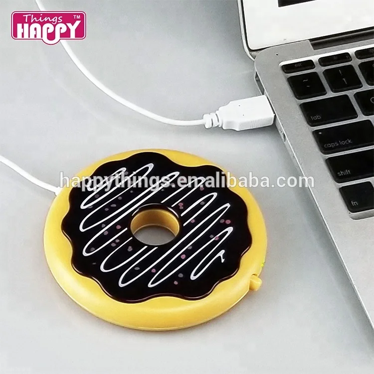 Низкий минимальный заказ, горячая Распродажа, уникальный дизайн пончика, портативный подогреватель кофейной чашки Usb