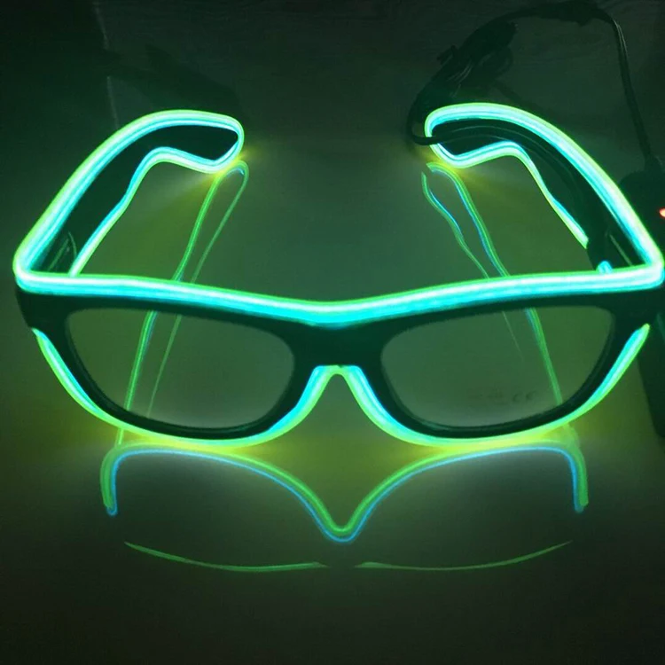 Party Dance DJ Light Up Costumes Glow in Dark LED glasses EL shutter style cool Neon Sunglasses