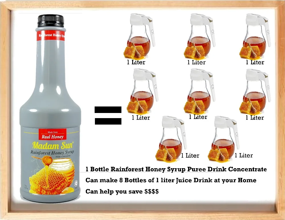 Rainforest Honey Syrup Drink Concentrate/ Honey Syrup Concentrate/Honey Drink Puree