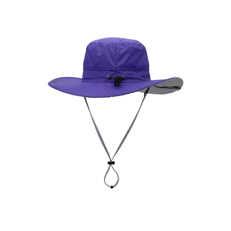 Оптовая продажа женская панама фиолетового цвета из 100% полиэстера на заказ