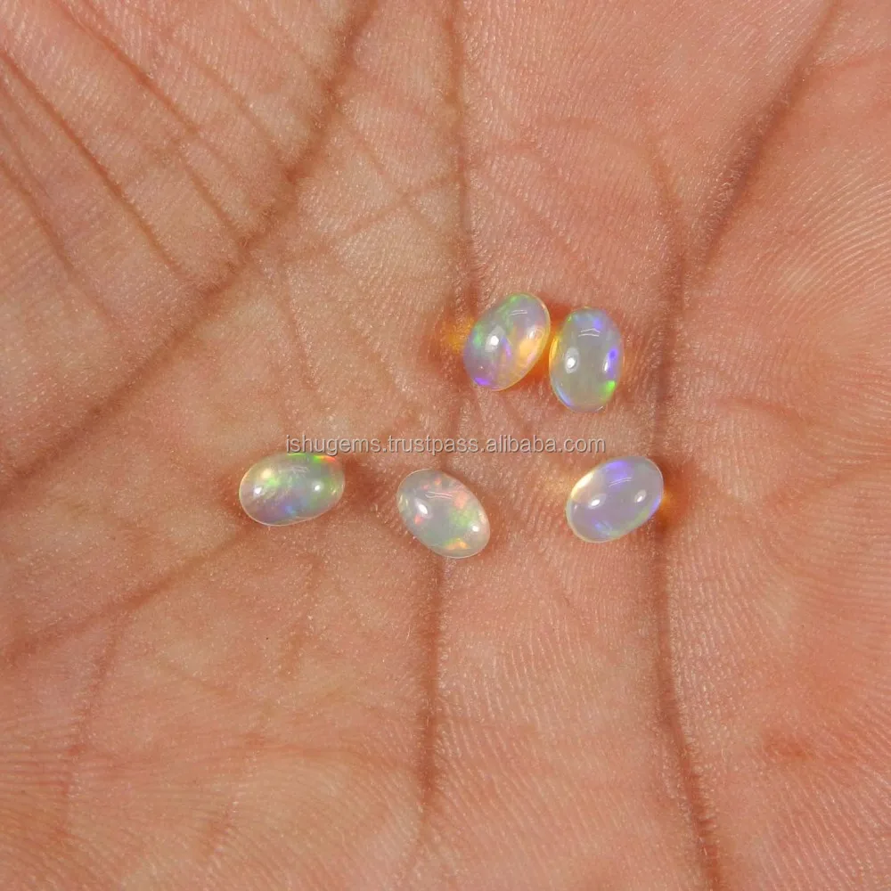 Ethiopian opal 6x4mm oval cabochon 0.20 cts loose gemstone for jewelry