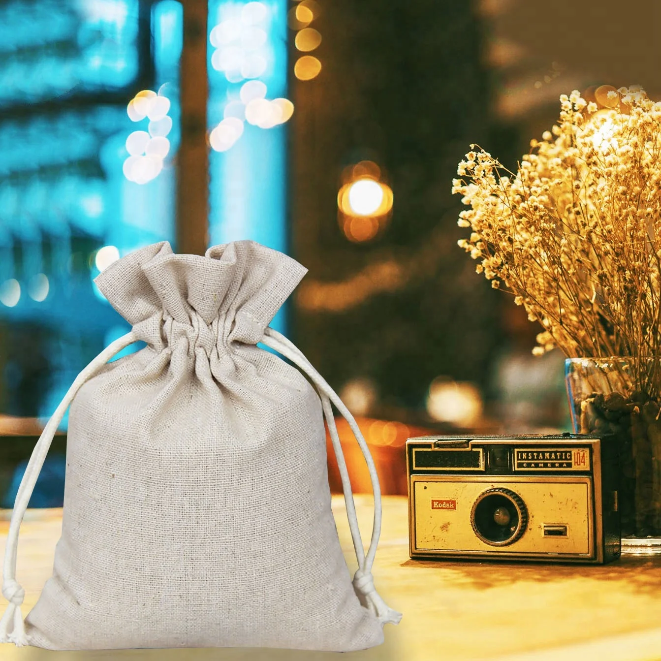 Jewelry Packaging Logo Printed Satin Drawstring Bags