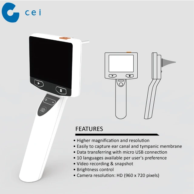 High Resolution Ear Camera Otoscope Ear Speculum Diagnostic Set