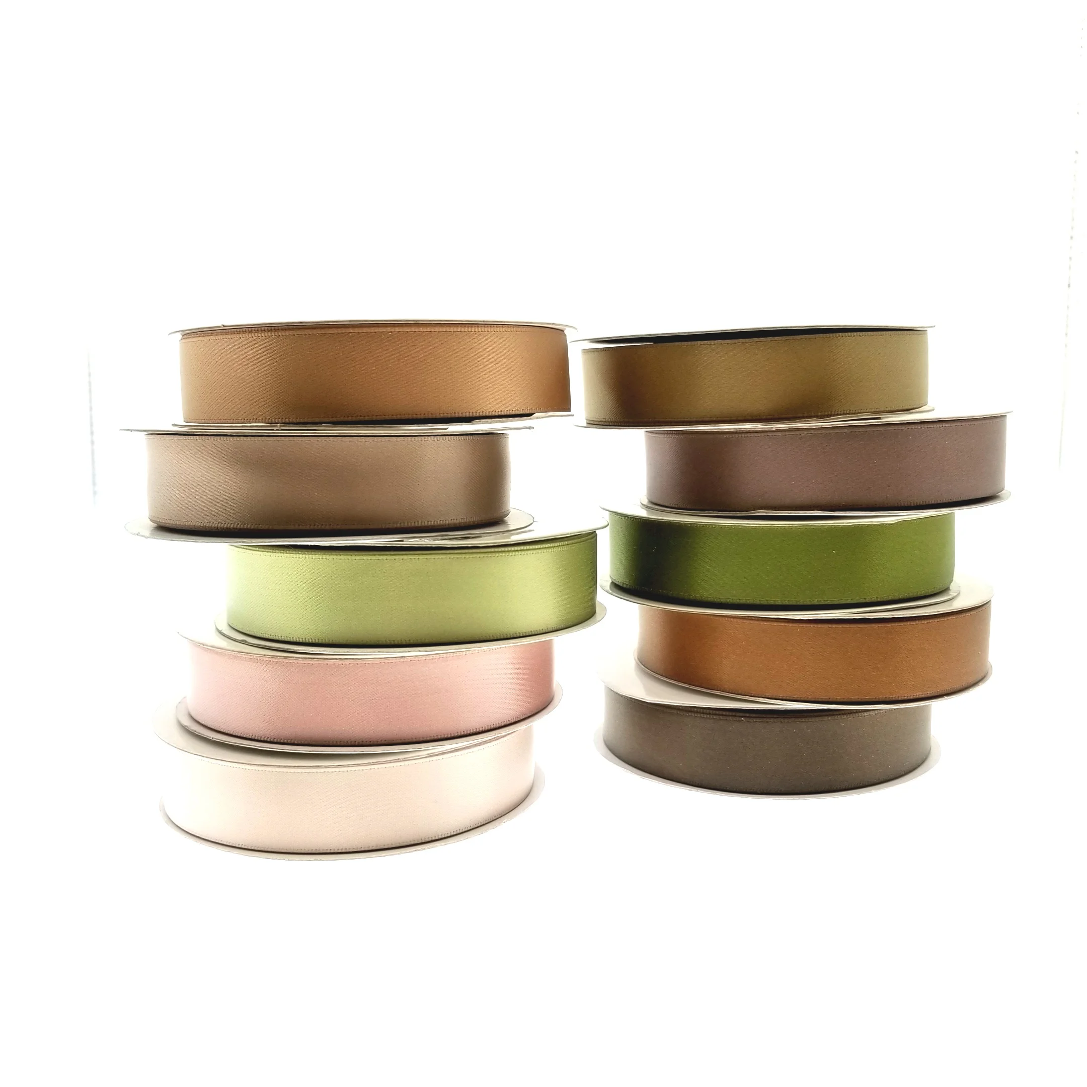 Shinny 25 mm solid color single/double face polyester satin ribbon