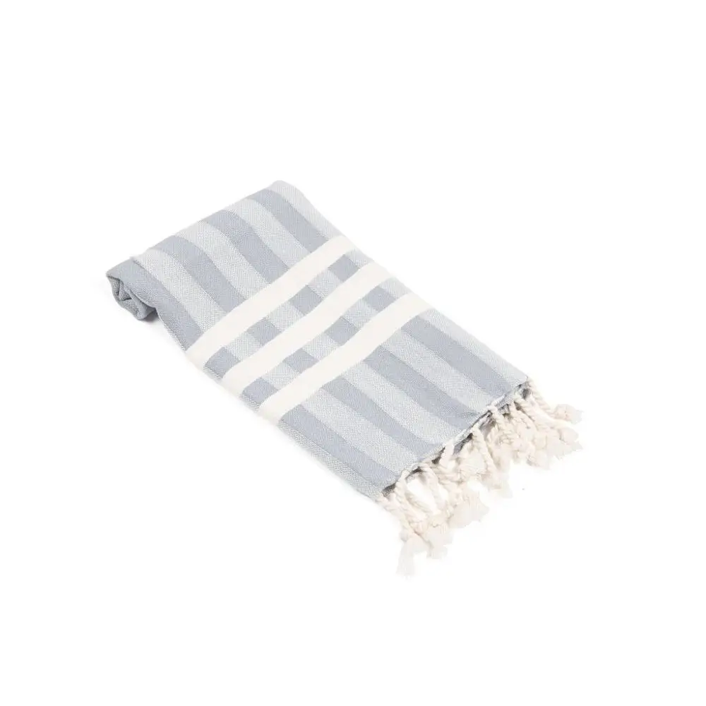 High grade light weight 100% cotton double side fringes peshtemal  woven striped golf turkish hammam hand bath towel