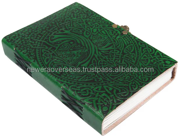 Celtic Tree of Life Leather Embossed Journal Handmade Notebook Diary leather journals with lock sketch book and journals