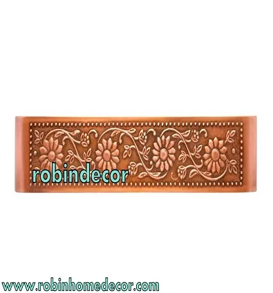 LUXURY HANDICRAFT 16 GAUGE DOUBLE BOWL COPPER KITCHEN SINK FRONT EMBOSS DESIGN