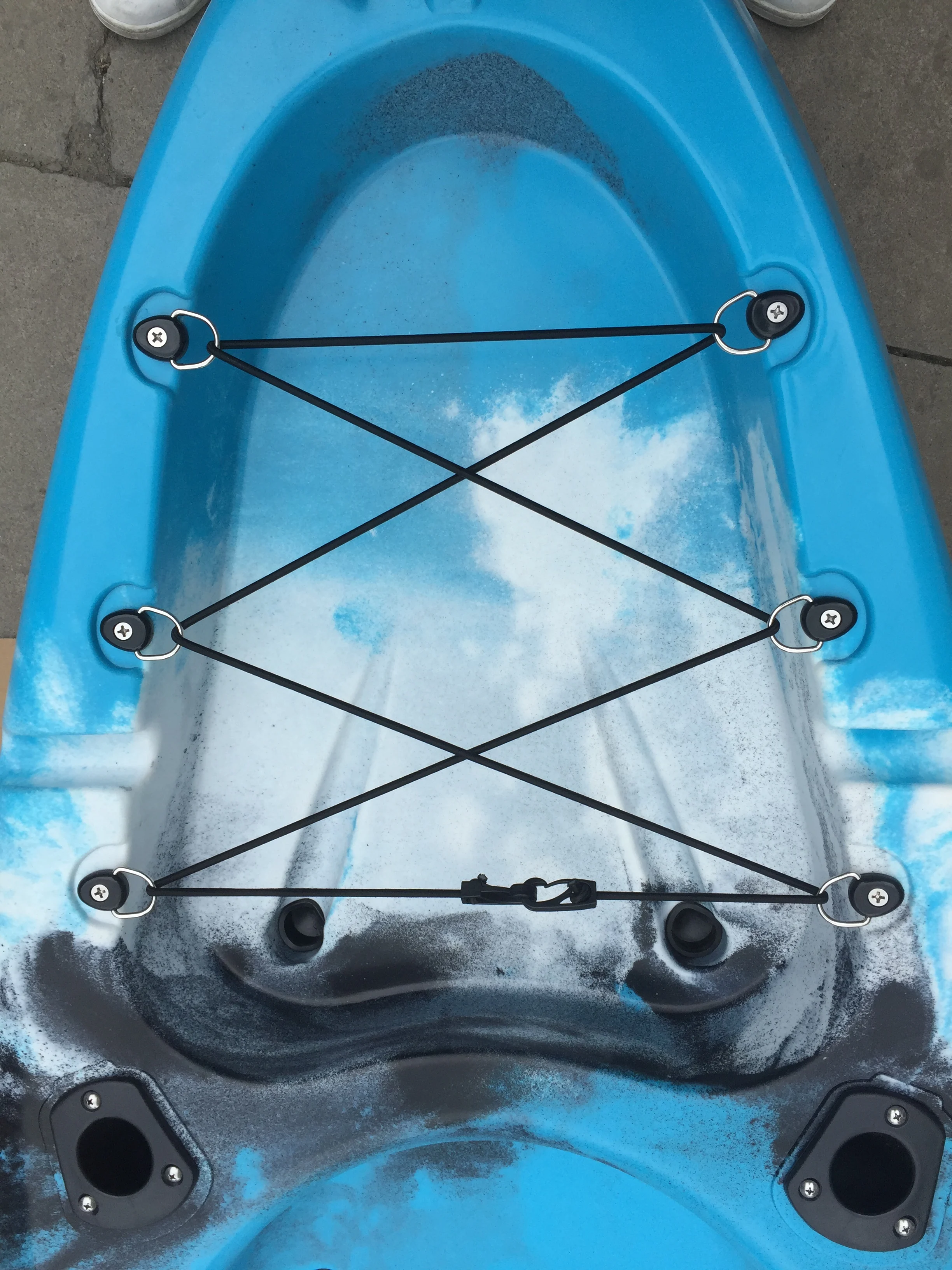 
Single Person Adult Kayak, EVA Padded Seat, Aluminum Paddle & Fishing Rod for Option 