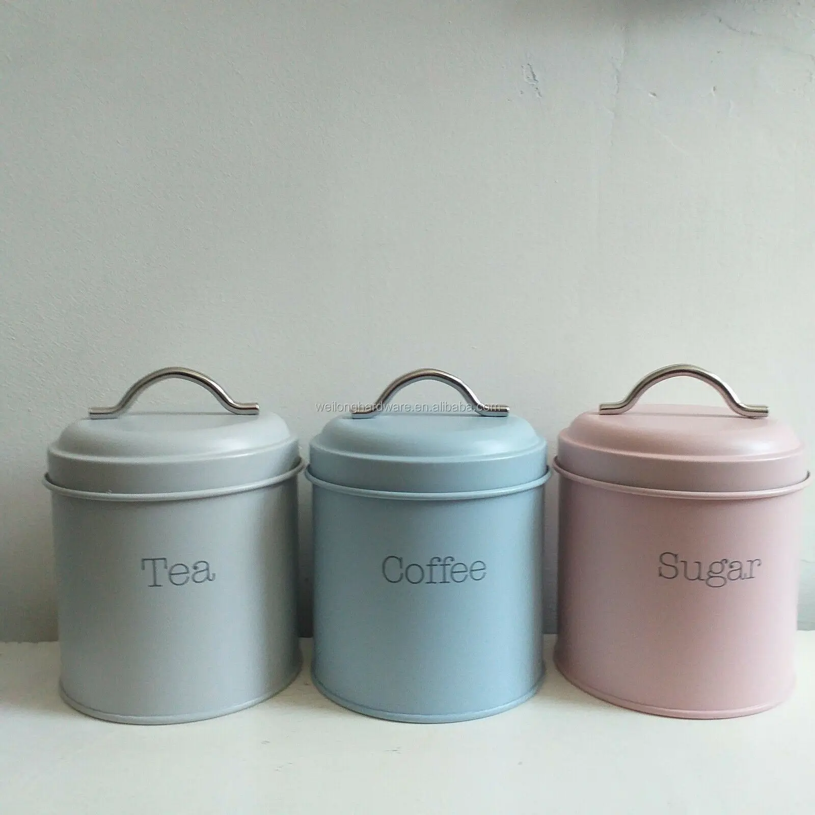 Home Storage Canisters Kitchen Metal Food Grade Tea Sugar Coffee Storage Tin Container Storage Jar