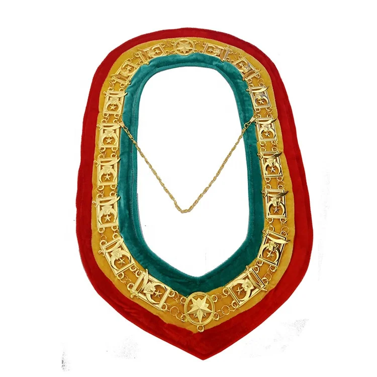 Wholesale Store Gold  Master Mason Masonic Blue lodge Chain Collar
