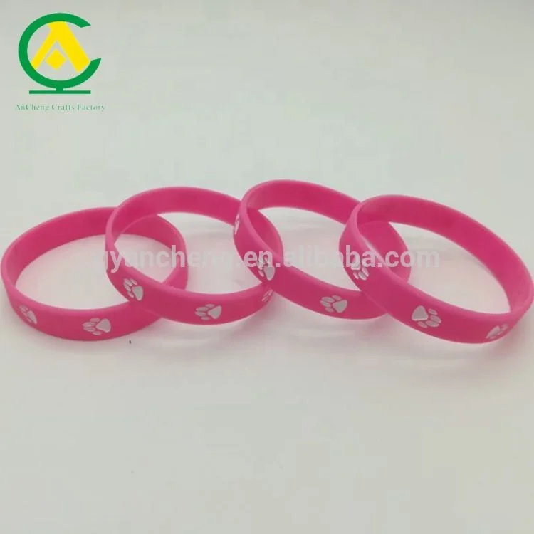 Dog Paw Print Silicone Bracelet s s