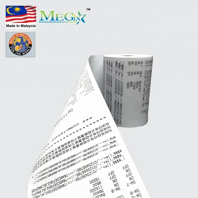 
Made in MALAYSIA- Extra White Dark Image -80 x 80 Thermal Paper Roll 