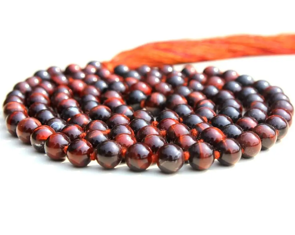 OEM round 108 Bead Yoga Mala Necklace Fashion Jewelry with Natural Pearl Knotted Meditation Prayer Beads for Gift