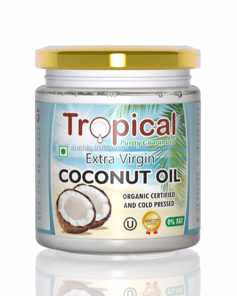 Extra Virgin Coconut Oil in Glass & PET Jars Non Hydrogenated Virgin Coconut Oil filled in Glass Jars 250 ml/ 500 ml / 1000 ml