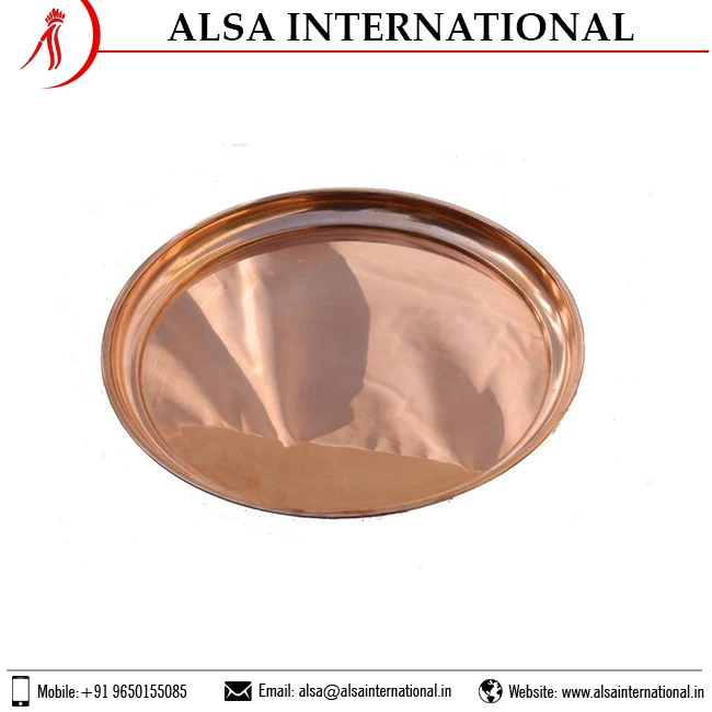 Latest Pure Antique Copper Plates in Bulk Supply Custom Design Size Vintage round Pattern Dishes Buy at Low Price Brass Material