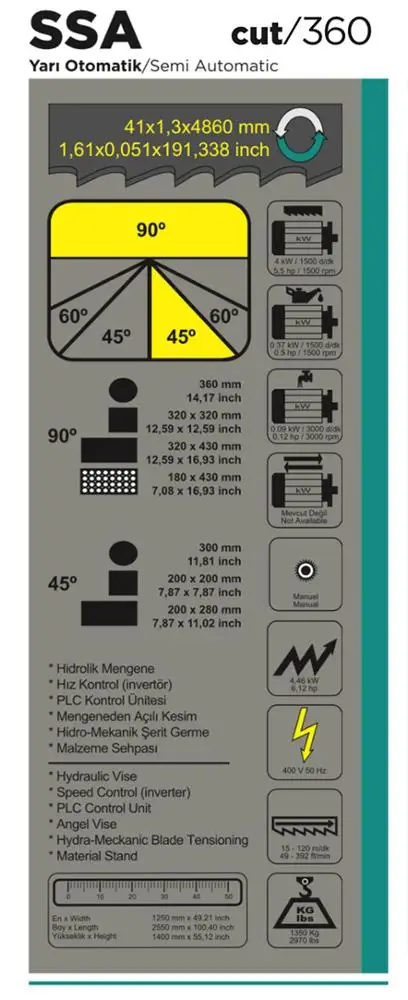 High Quality Metal Band Saw Cutting Machine - Hamme-360-SSA