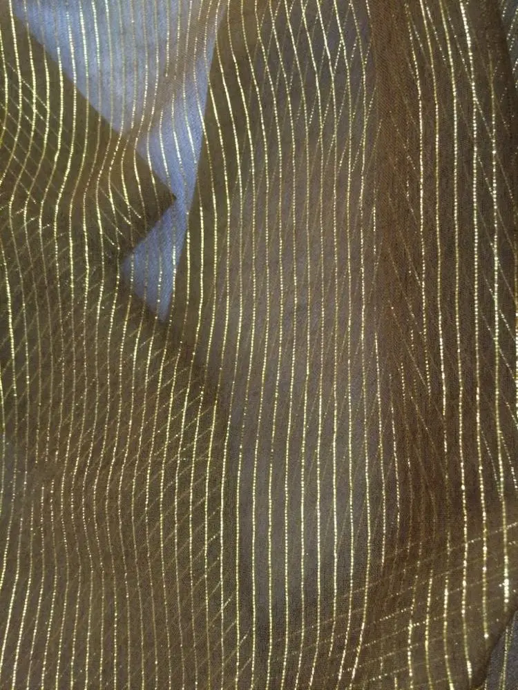 Silk Chiffon Scarf with Shiny Lurex