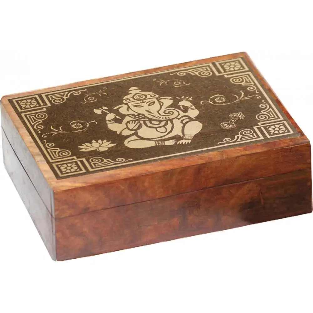 Decorative wooden box with white inlay carved box Power Packed Quality carved box Premium Design