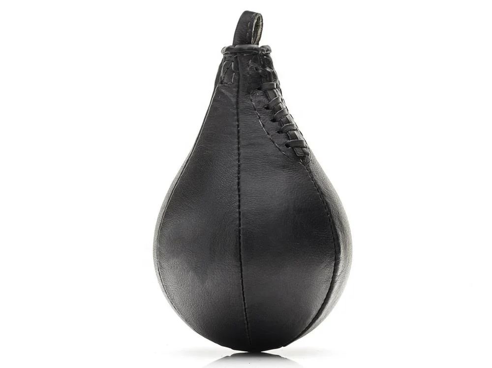 Real Leather Hanging Boxing Ball Pear-Shaped Boxing Speed Dodge Ball Punch Bag for Punching Training Gym Fitness and Platform