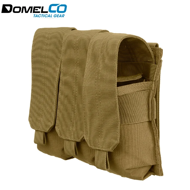 Triple M4/M16 Magazine Molle Pouch Tactical Outdoor PP Bag Black Outdoor Activities Comfortable OEM Welcomed Domelco 50 Pcs PK