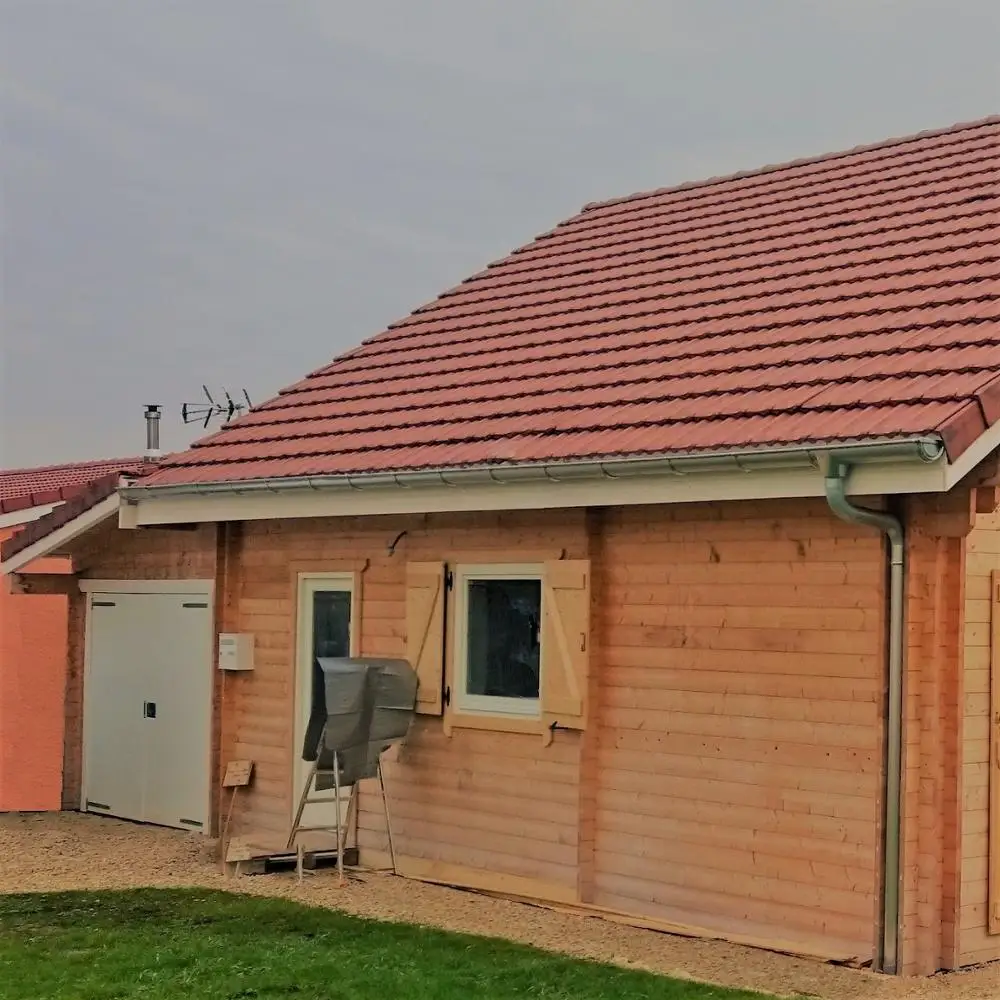  Сборная деревянная кабина плоская в упаковке «Бретань» стандарт ЕС Энергоэффективная EC5 C24