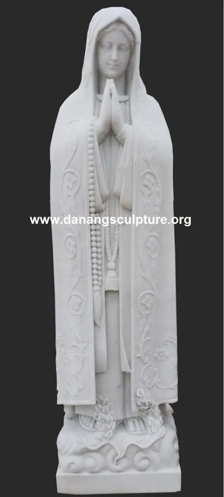 Life size Praying Virgin Mary garden white marble stone statue DSF-C038