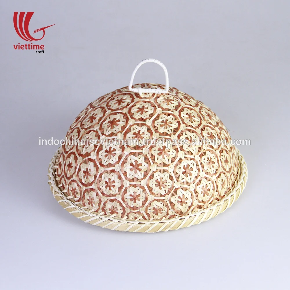 Bamboo food tray with cover, bamboo food cover made in Vietnam wholesale