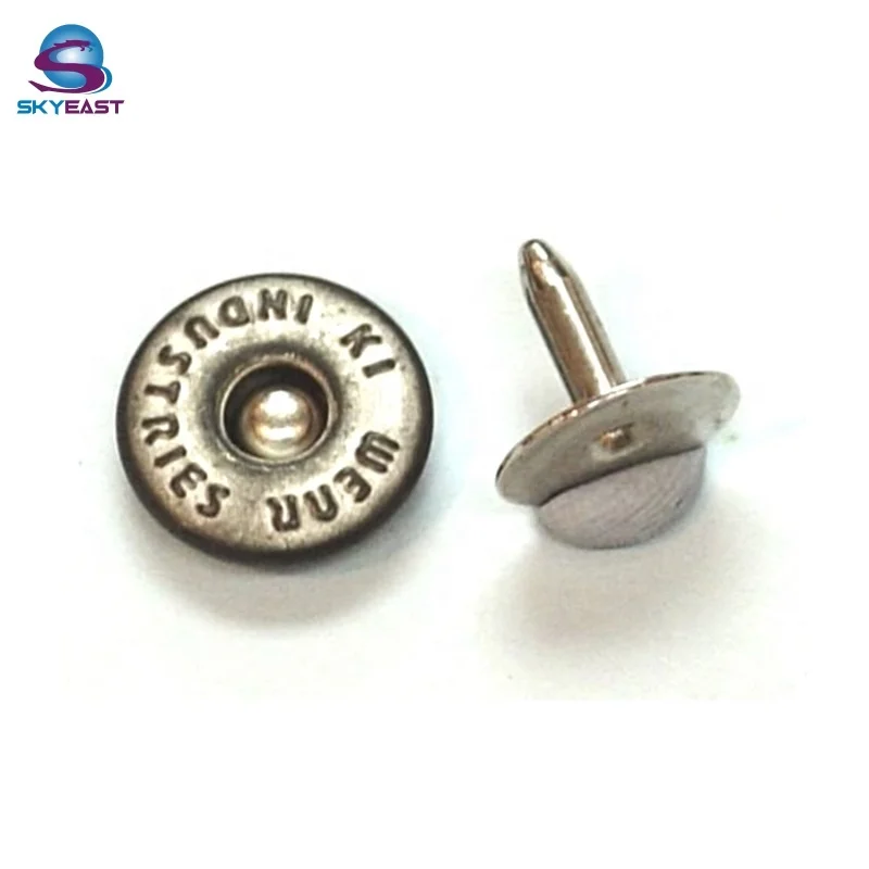 Оптовая продажа латунных заклепок с выгравированным логотипом