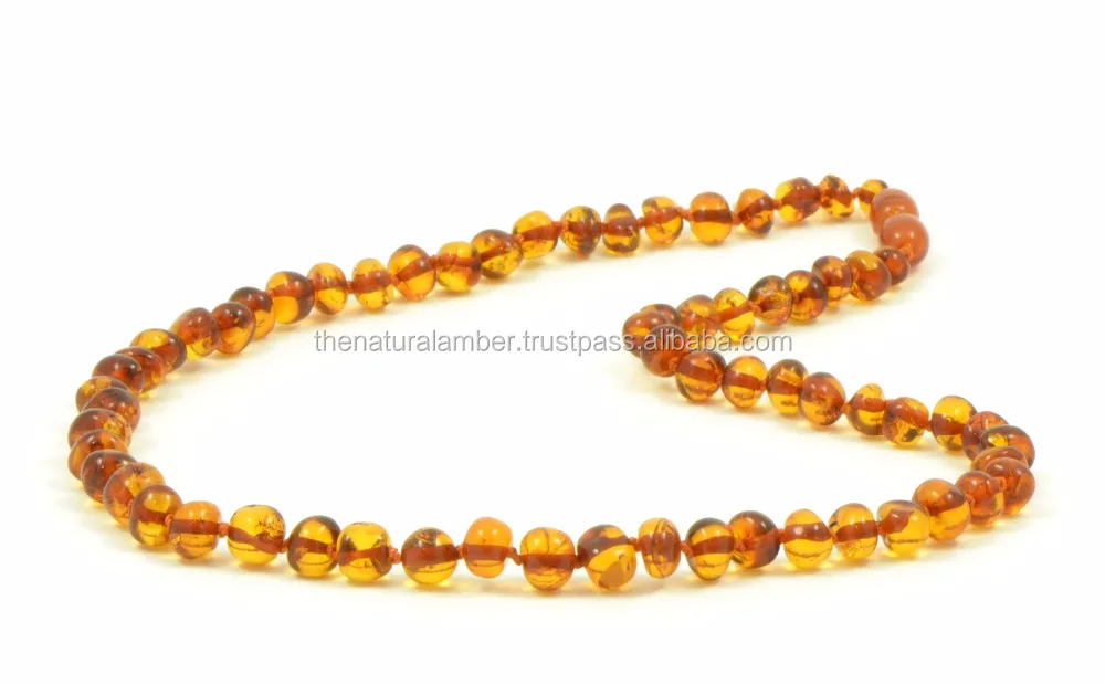 Baltic Amber Necklaces for Adults, Genuine Baltic Amber Beads, Knotted, Polished Light Cognac Amber, Healing, Anti-Inflammatory