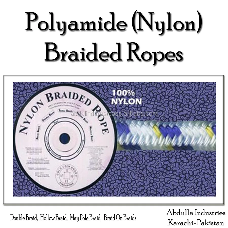 Плетеная веревка из полиэстера (полиэтиленовые веревки) ---- с матовой отделкой и яркая нить нитей плетеная витая