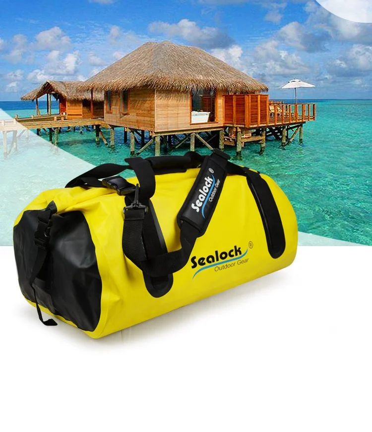 500D PVC 30L 45L 60L Durable Duffel Pack for Water Sports Waterproof Bag