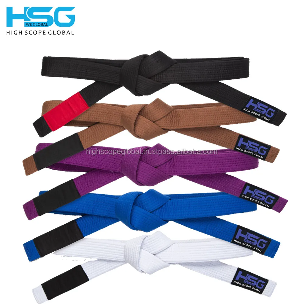 Jiu Jitsu Belt Kids Bjj Gi Belts 100% Cotton Martial Arts Ranking