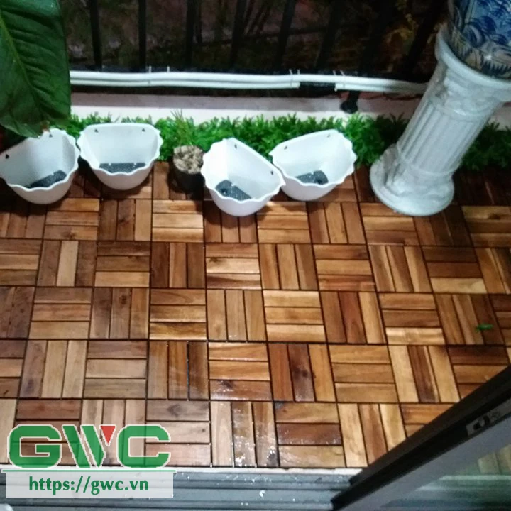 Vietnam High Quality Wood Deck Tiles 30x30x1.9 cm - Long Lasting Interlock Outdoor Decking by Oil waterbase Coating