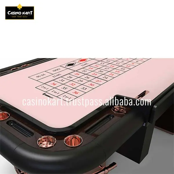 Made In India Standard Size Golden Curve Casino Roulette Table (Without Wheel System) For Poker Game