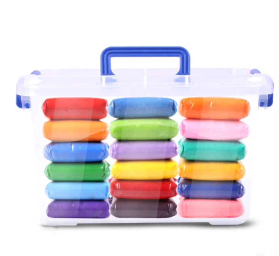 Образовательная игрушка 2018 горячая распродажа 100 г и 50 г Набор красочной глины набор из сухой глины на воздухе