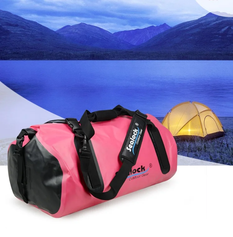 500D PVC 30L 45L 60L Durable Duffel Pack for Water Sports Waterproof Bag
