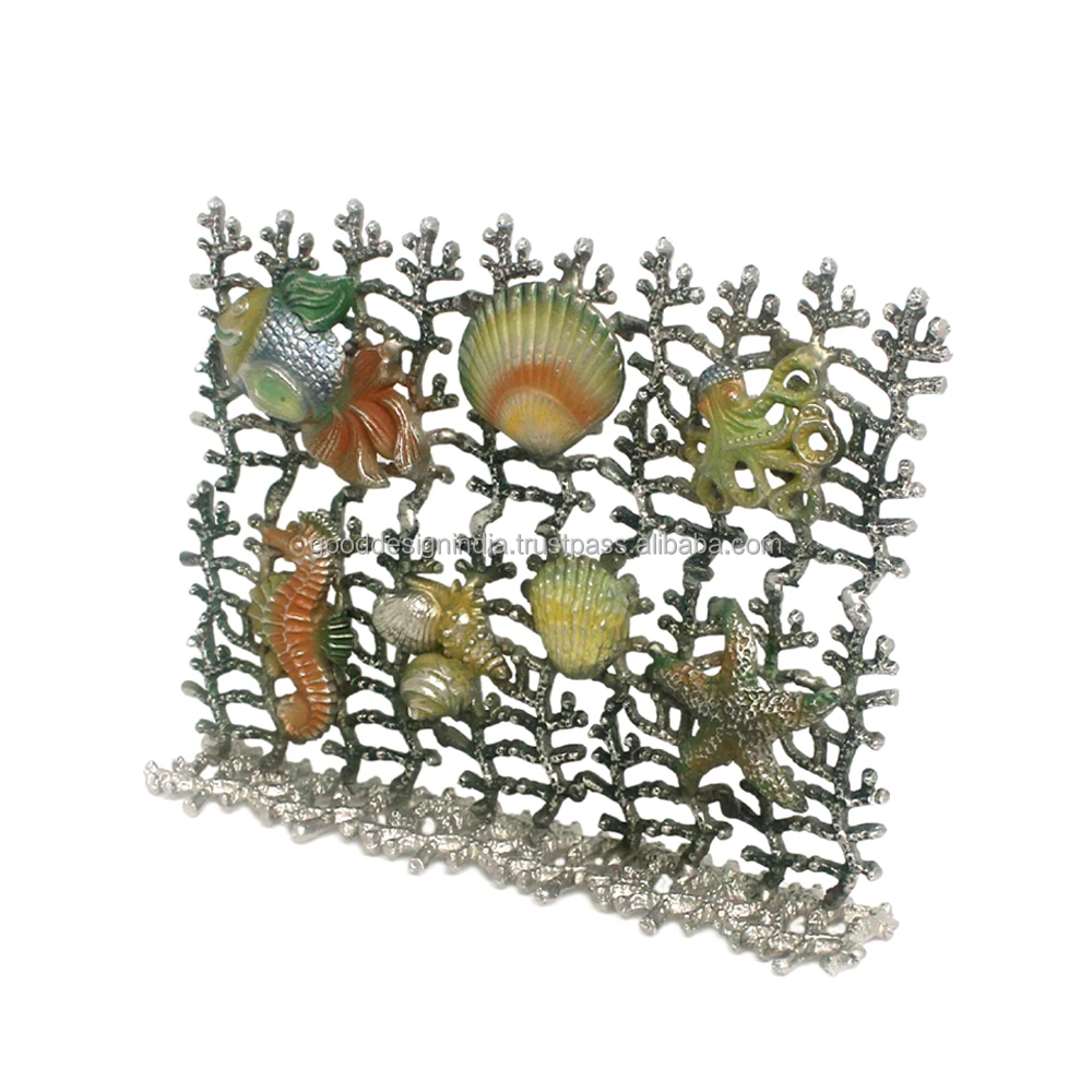 Home Decorative Sea Plant Sculpture octopus fish Christmas Decoration Item Aluminium Decorative objects Modernvertical sculpture