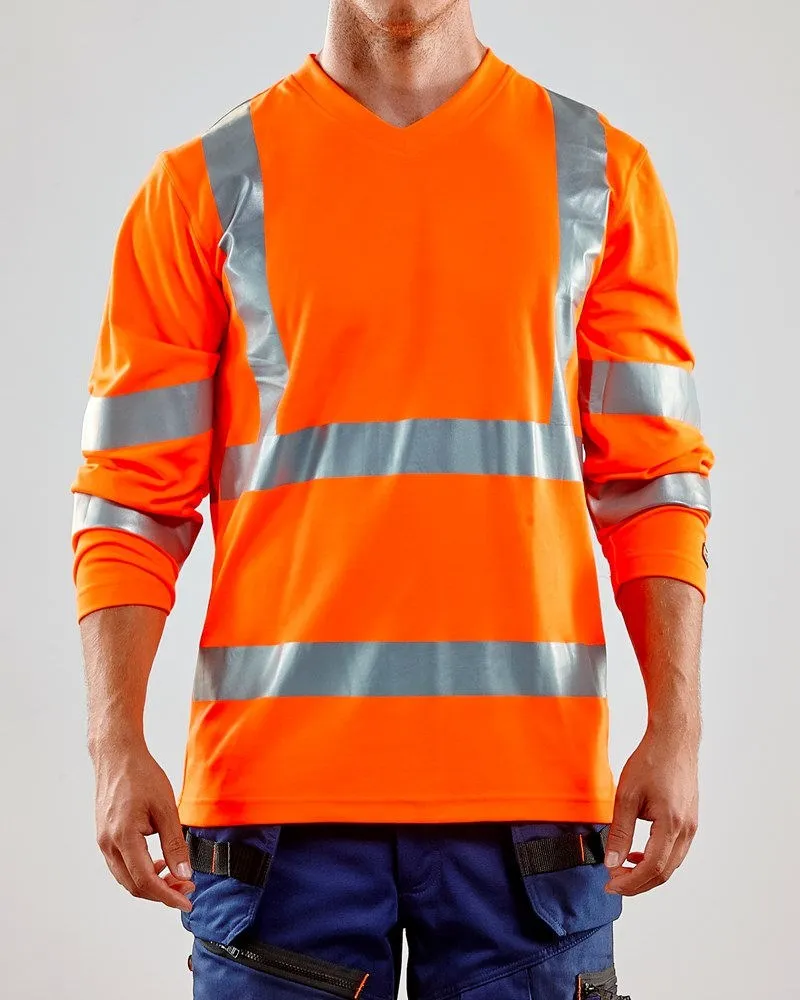 Оптовая продажа, светоотражающая футболка с длинным рукавом