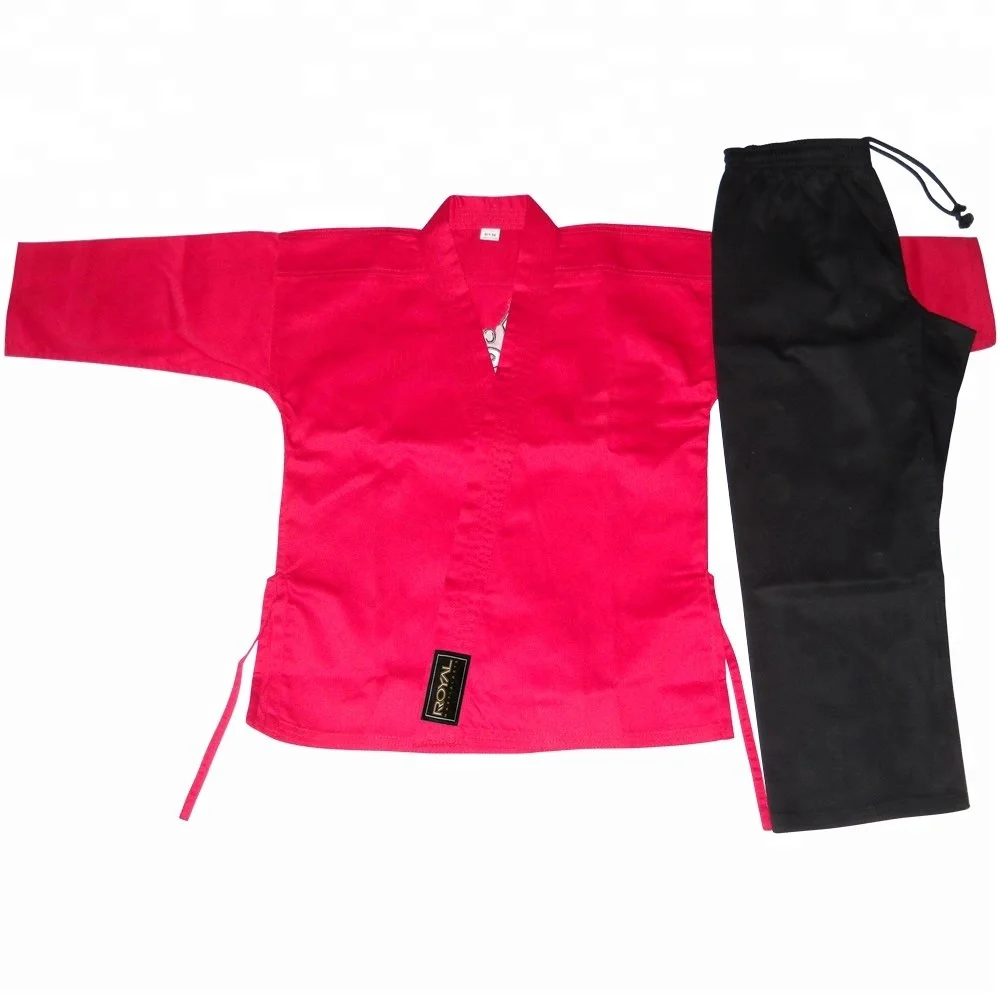 Red Karate Gi 100%Cotton Martial Arts Karate Judo Taekwondo Debok Kimono