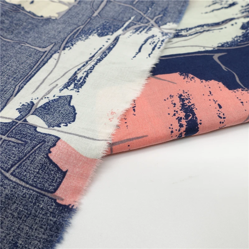 Skygen silky 100 cotton philippines indonesian fabric, shirting dress customised fabric printing