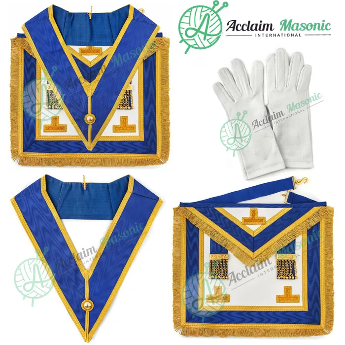 Masonic Apron Craft Provencial Full Dress Apron Lambskin Wholesale Masonic Regalia Apron ,Craft Regalia
