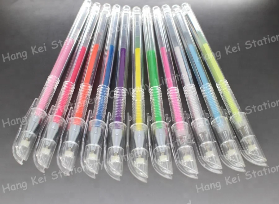 Free Samples Office and School Colorful Glitter Gel Pen Set Made of Durable Plastic