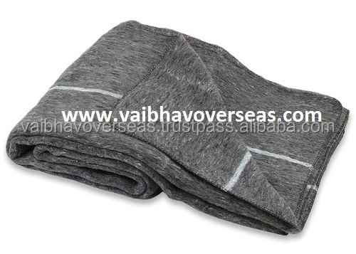 Wholesale Wool Stripe Institutional Blankets 55% Polyester 35% Acrylic 10% Mix Fiber Woven in India Avior Brand