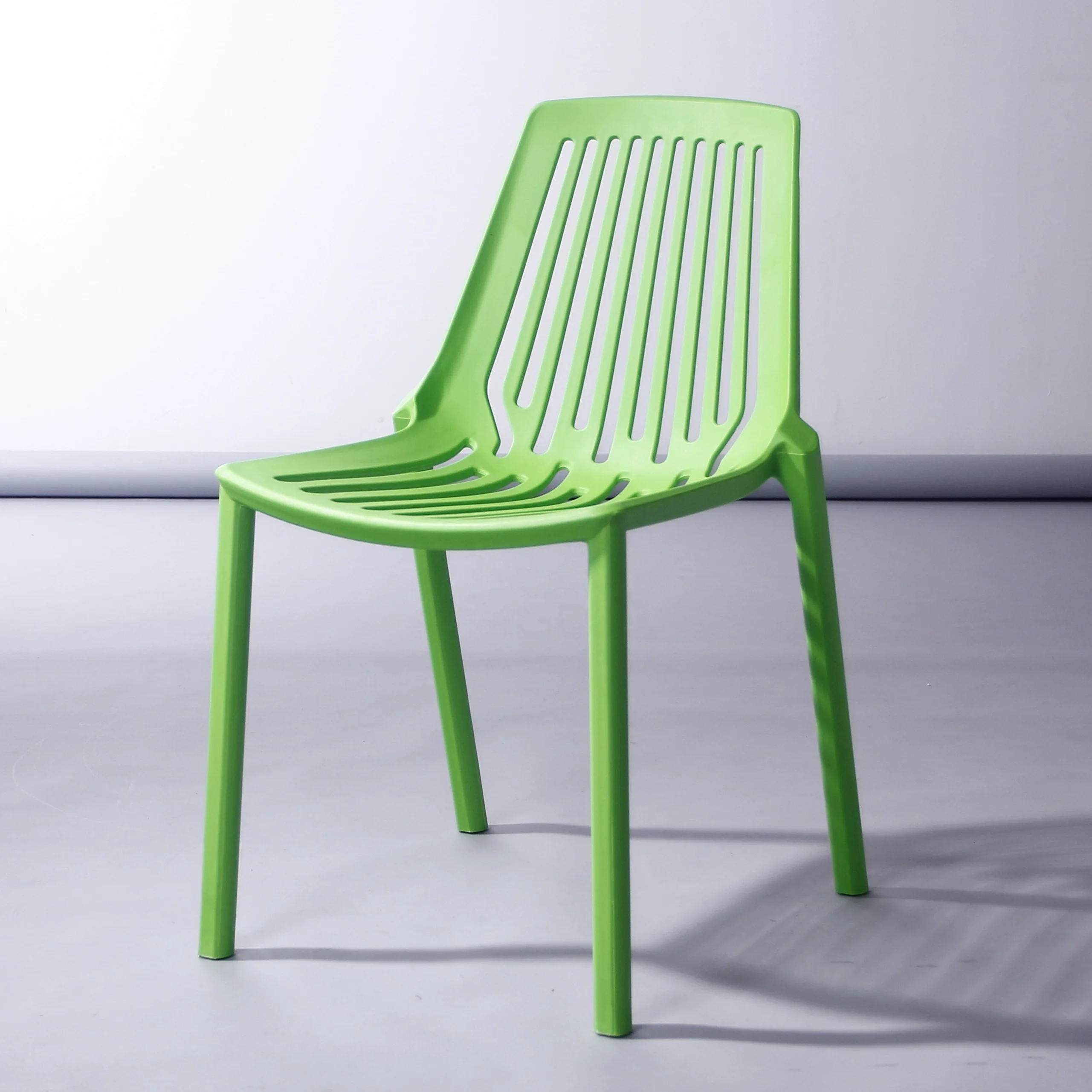 Cheap white plastic chairs santang leisure chair PP Leisure Dining Chair Without Arm