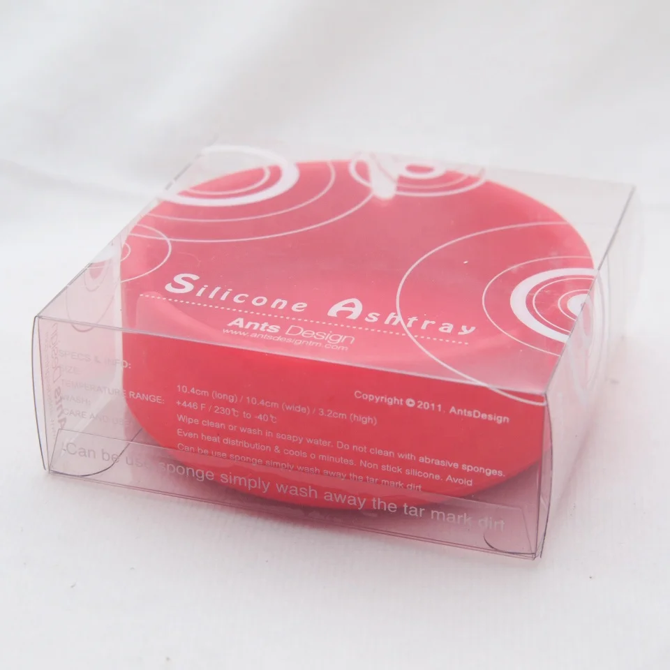 
High quality novelty colorful silicone round ashtray 