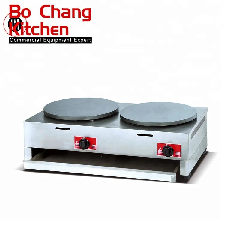 Counter Top Snacks Equipment Single Head Stainless Steel Commercial Electric Crepe Maker