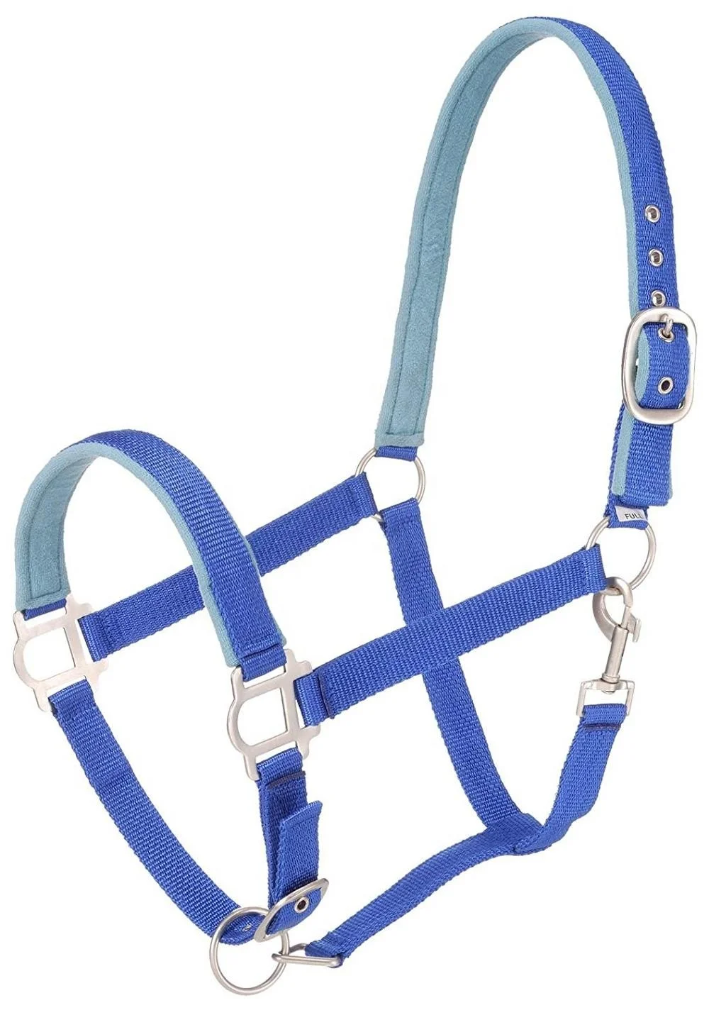 Pink Nylon Padded English Saddle Horse Halter Equestrian Accessories with Satin Hardware