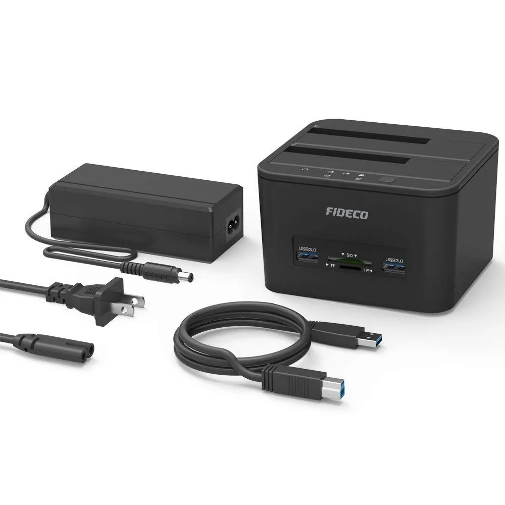 FIDECO 4tb Hd Usb3.0 Dock Station Converter Ssd Aluminum Casing Flexible Sata Cable Hdd Docking Usb 3.0