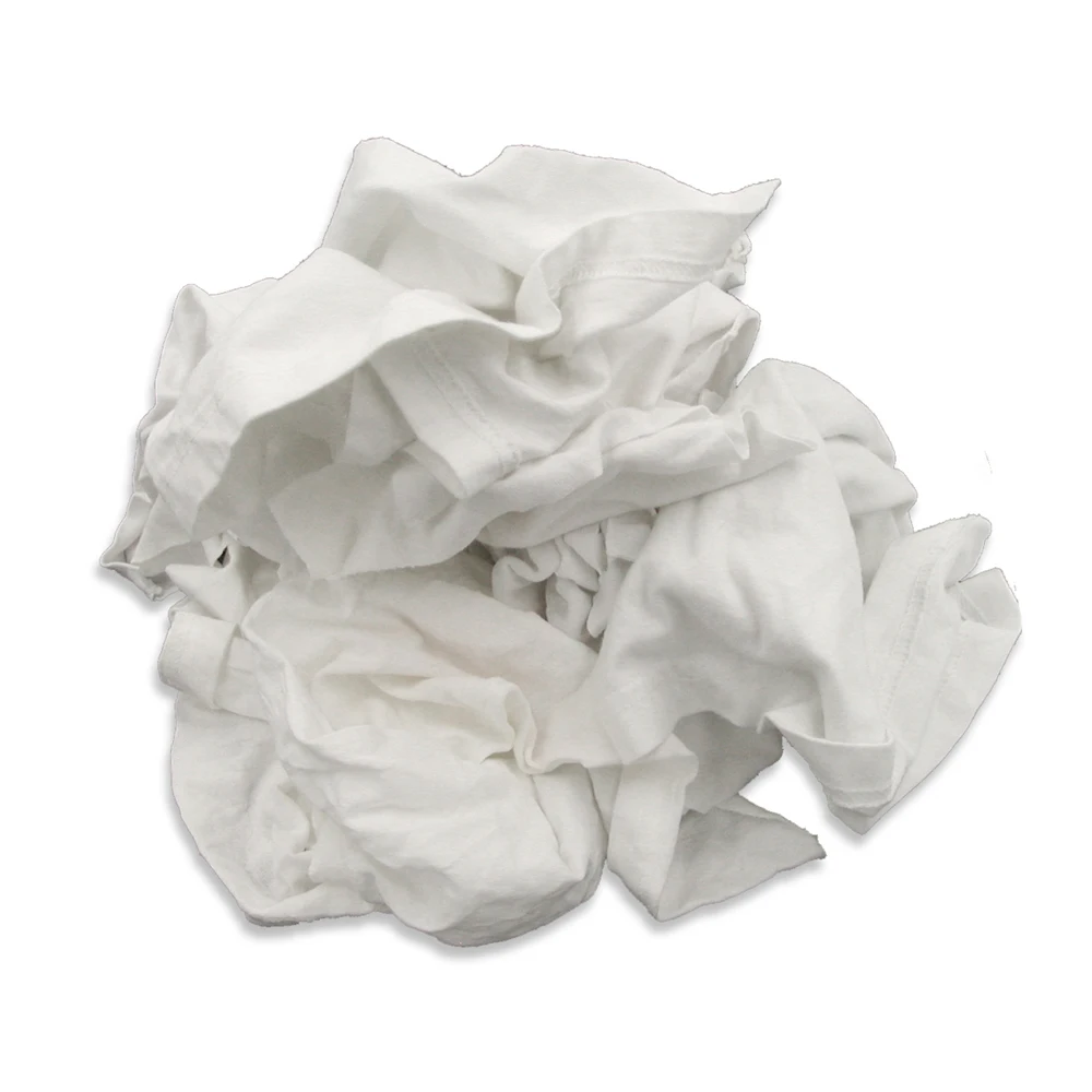 White new cloth wiping rags textile  / viscose waste rags clips Bangladesh